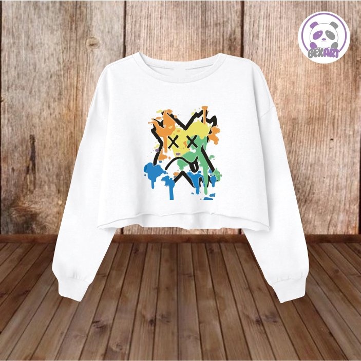 Blusas Crop Top sin Capucha