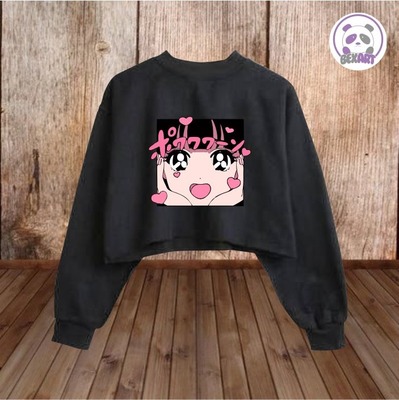 Blusas Crop Top sin Capucha