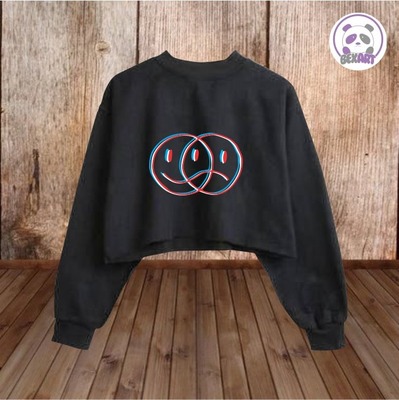 Blusas Crop Top sin Capucha