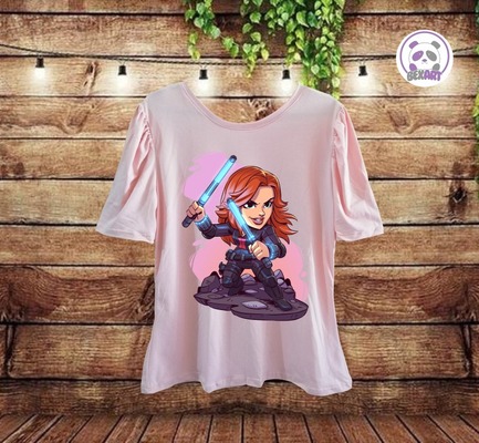 Camiseta Algodón Niñas y Damas